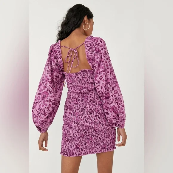 Free People Smock It To Me Mini Dress - Picture 2 of 6